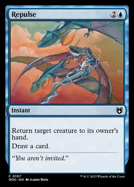 Repulse, Magic card WOC 107 — Wilds of Eldraine Commander set