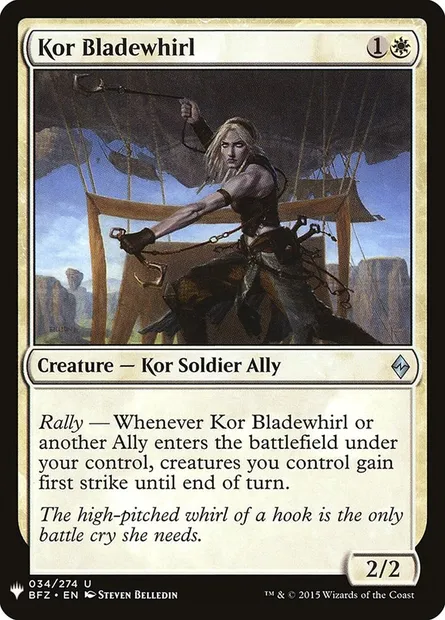 Kor Bladewhirl, Magic card PLST BFZ-34 — The List set
