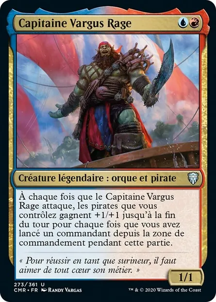 Capitaine Vargus Rage, carte Magic CMR 273 — extension Commander Legends