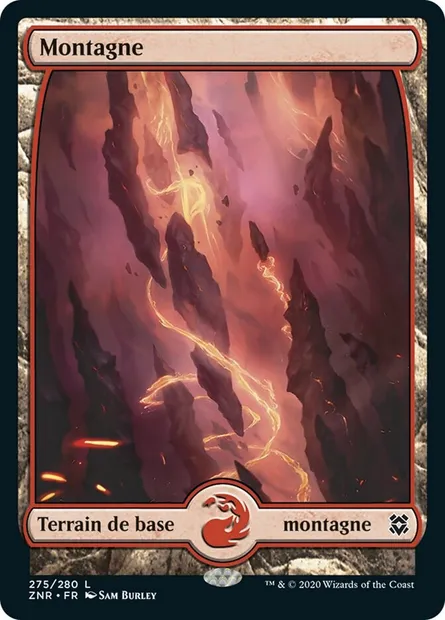 Montagne, carte Magic ZNR 275 — extension Renaissance de Zendikar