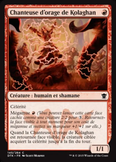 Chanteuse d'orage de Kolaghan, carte Magic DTK 145 — extension Les Dragons de Tarkir