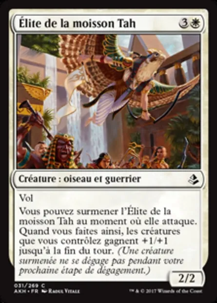 Élite de la moisson Tah, carte Magic AKH 31 — extension Amonkhet