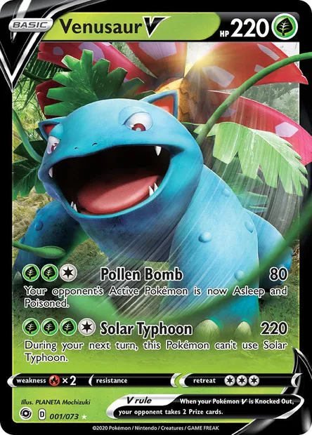 Venusaur V, Pokémon card CPA 1 — Champion's Path set