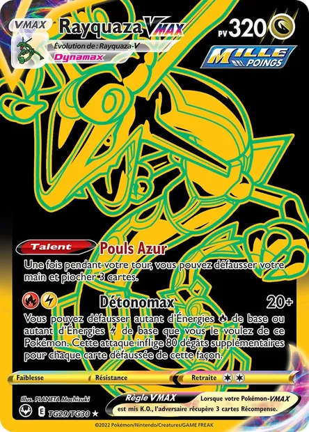 Rayquaza VMAX, carte Pokémon SIT TG29 — extension Tempête Argentée