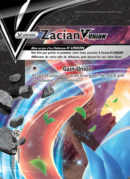Zacian V-UNION, carte Pokémon SWSH 163 — extension Promo SWSH