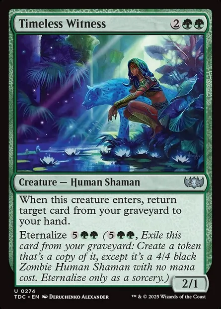 Timeless Witness, Magic card TDC 274 — Tarkir: Dragonstorm Commander set