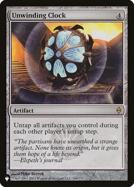 Horloge débridée, carte Magic PLST NPH-164 — extension The List