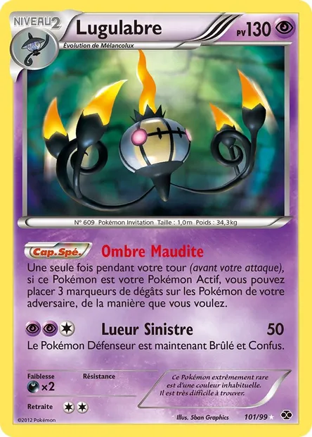 Lugulabre, carte Pokémon NXD 101 — extension Destinées Futures