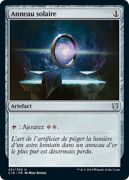 Anneau solaire, carte Magic C19 221 — extension Commander 2019