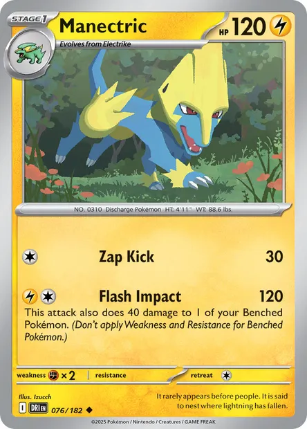 Manectric, Pokémon card DRI 076 — Destined Rivals set