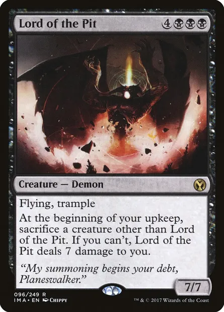 Seigneur de l'abîme, carte Magic IMA 96 — extension Iconic Masters