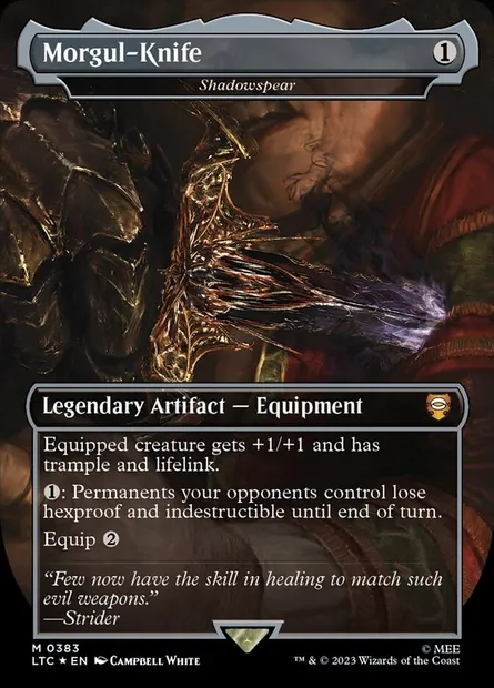 Shadowspear, Magic card LTC 383 — Tales of Middle-earth Commander set