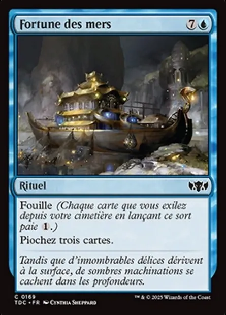 Fortune des mers, carte Magic TDC 169 — extension Tarkir: Dragonstorm Commander
