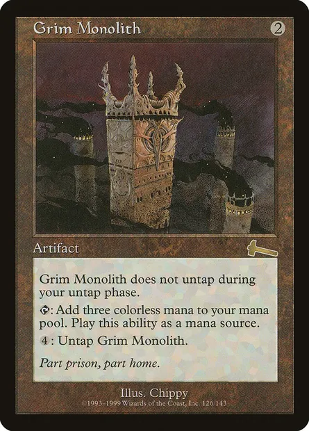 Grim Monolith, Magic card ULG 126 — Urza's Legacy set