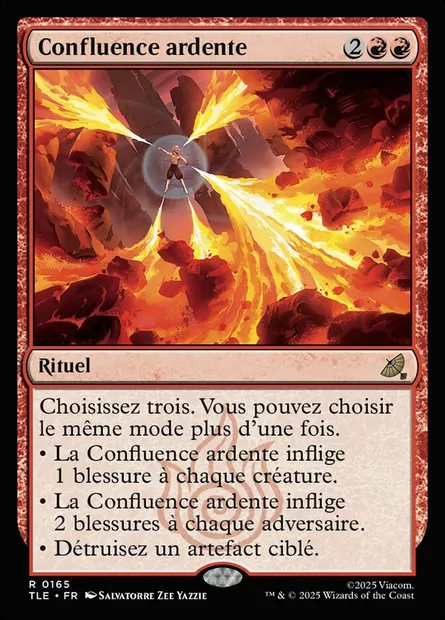 Confluence ardente, carte Magic TLE 165 — extension Avatar: The Last Airbender Eternal