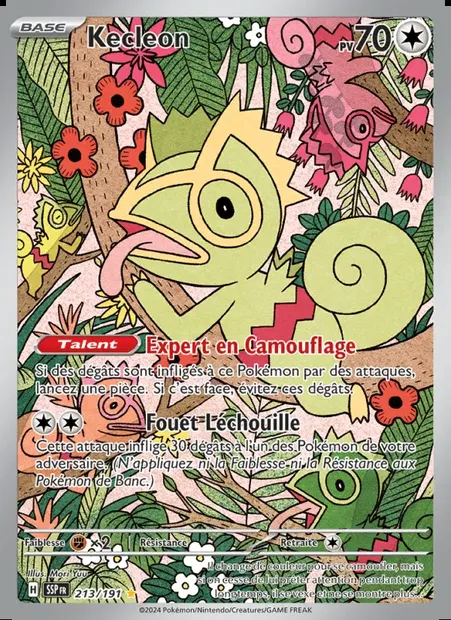 Kecleon, carte Pokémon SSP 213 — extension Étincelles Déferlantes