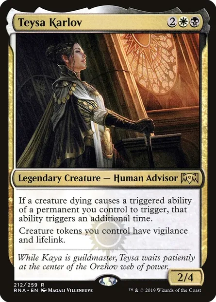 Teysa Karlov, Magic card RNA 212 — Ravnica Allegiance set
