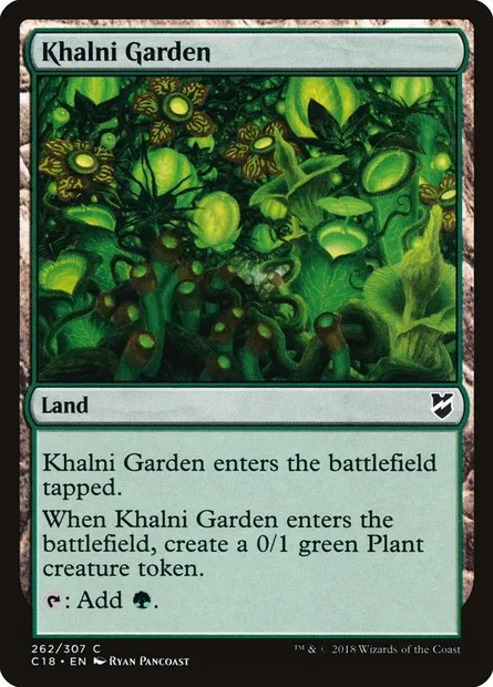 Khalni Garden, Magic card C18 262 — Commander 2018 set
