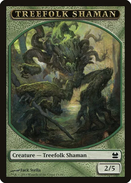 Treefolk Shaman, carte Magic TMMA 13 — extension Modern Masters Tokens