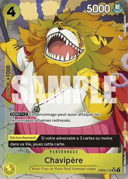 Chavipère, carte One Piece OP06-110 — extension ONE PIECE CARD THE BEST
