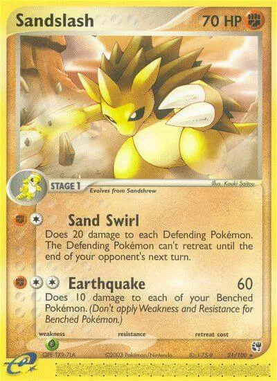 Sandslash, Pokémon card SS 21 — Sandstorm set