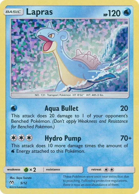 Lapras, Pokémon card MCD19 5 — McDonald's Collection 2019 set