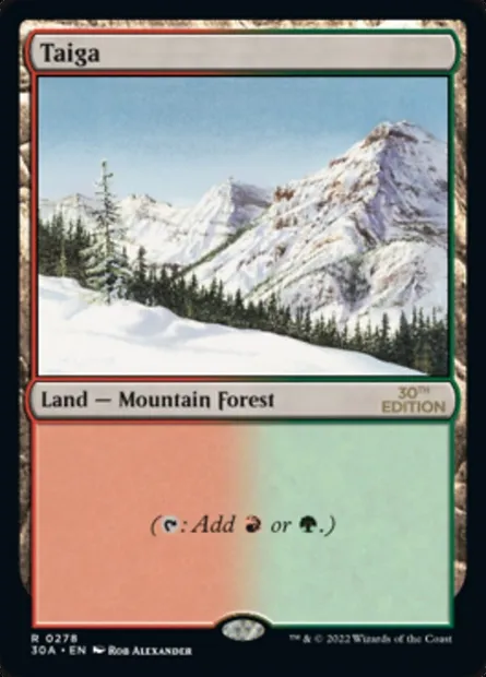 Taiga, Magic card 30A 278 — 30th Anniversary Edition set