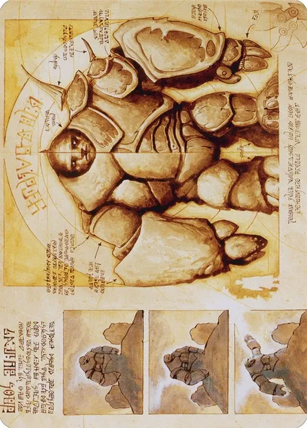 Precursor Golem // Precursor Golem, carte Magic ABRO 72 — extension The Brothers' War Art Series