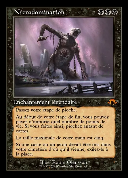 Nécrodomination, carte Magic MH3 411 — extension Modern Horizons 3