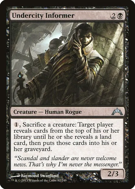 Undercity Informer, Magic card GTC 82 — Gatecrash set