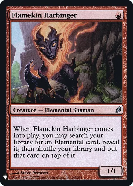 Flamekin Harbinger, Magic card PLST LRW-167 — The List set