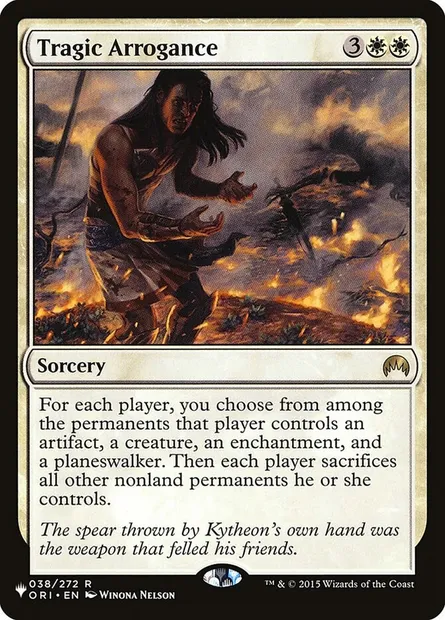 Tragic Arrogance, Magic card PLST ORI-38 — The List set