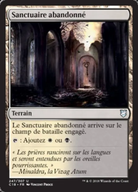 Sanctuaire abandonné, carte Magic C18 247 — extension Commander 2018