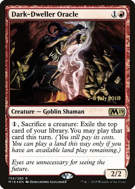 Dark-Dweller Oracle, Magic card PM19 134s — Core Set 2019 Promos set