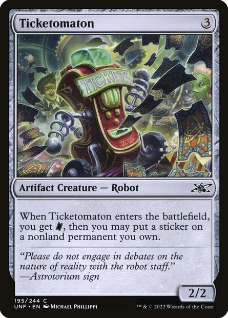 Ticketomaton, carte Magic UNF 195 — extension Unfinity