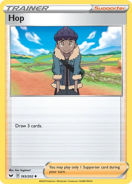 Hop, Pokémon card SSH 165 — Sword & Shield set