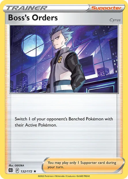 Boss's Orders, Pokémon card BRS 132 — Brilliant Stars set