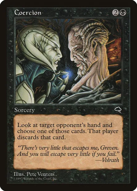 Coercition, carte Magic TMP 113 — extension Tempête