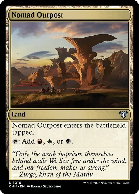 Nomad Outpost, Magic card CMM 1016 — Commander Masters set