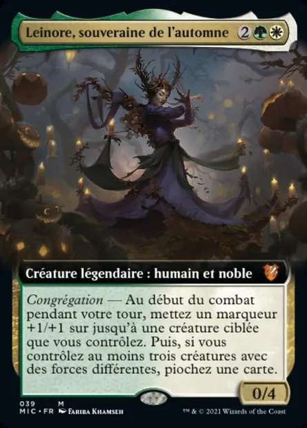 Leinore, souveraine de l'automne, carte Magic MIC 39 — extension Midnight Hunt Commander