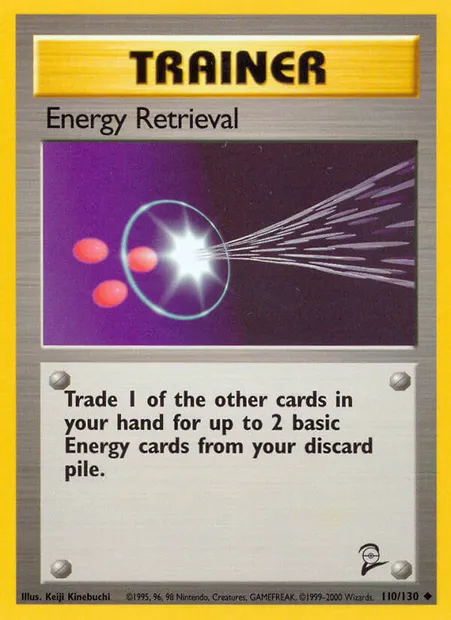 Energy Retrieval, Pokémon card B2 110 — Base Set 2 set