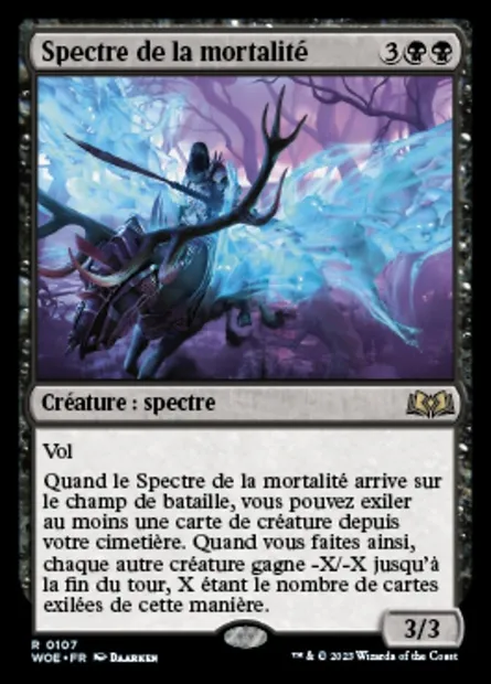 Spectre de la mortalité, carte Magic WOE 107 — extension Wilds of Eldraine