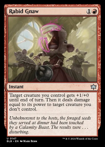 Rabid Gnaw, Magic card BLB 147 — Bloomburrow set