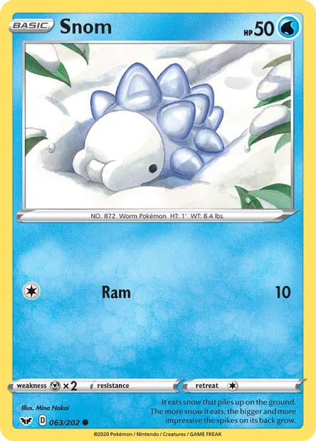 Snom, Pokémon card SSH 63 — Sword & Shield set