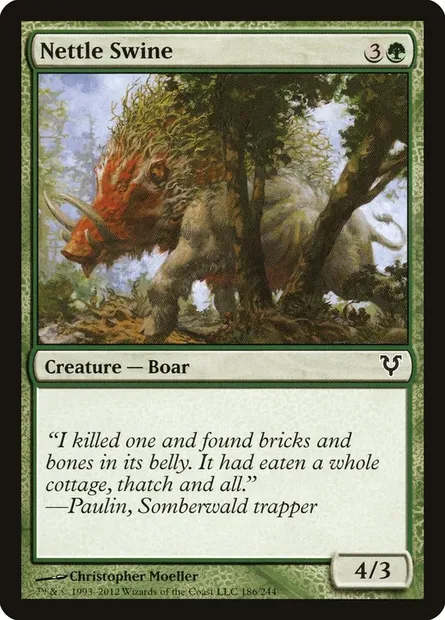 Nettle Swine, Magic card AVR 186 — Avacyn Restored set
