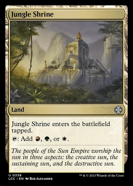 Jungle Shrine, Magic card LCC 338 — The Lost Caverns of Ixalan Commander set