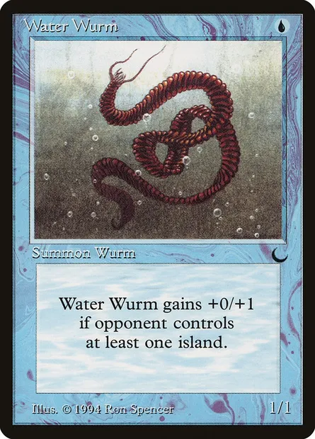 Water Wurm, Magic card DRK 38 — The Dark set