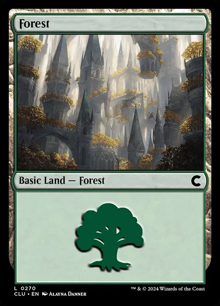 Forest, Magic card CLU 270 — Ravnica: Clue Edition set