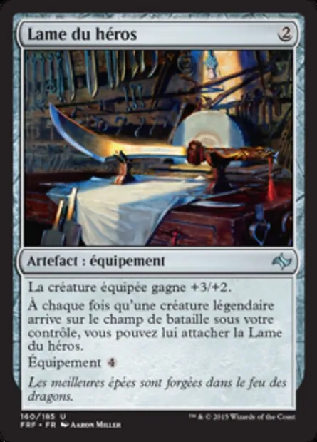 Lame du héros, carte Magic FRF 160 — extension Destin reforgé