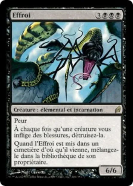 Effroi, carte Magic LRW 107 — extension Lorwyn